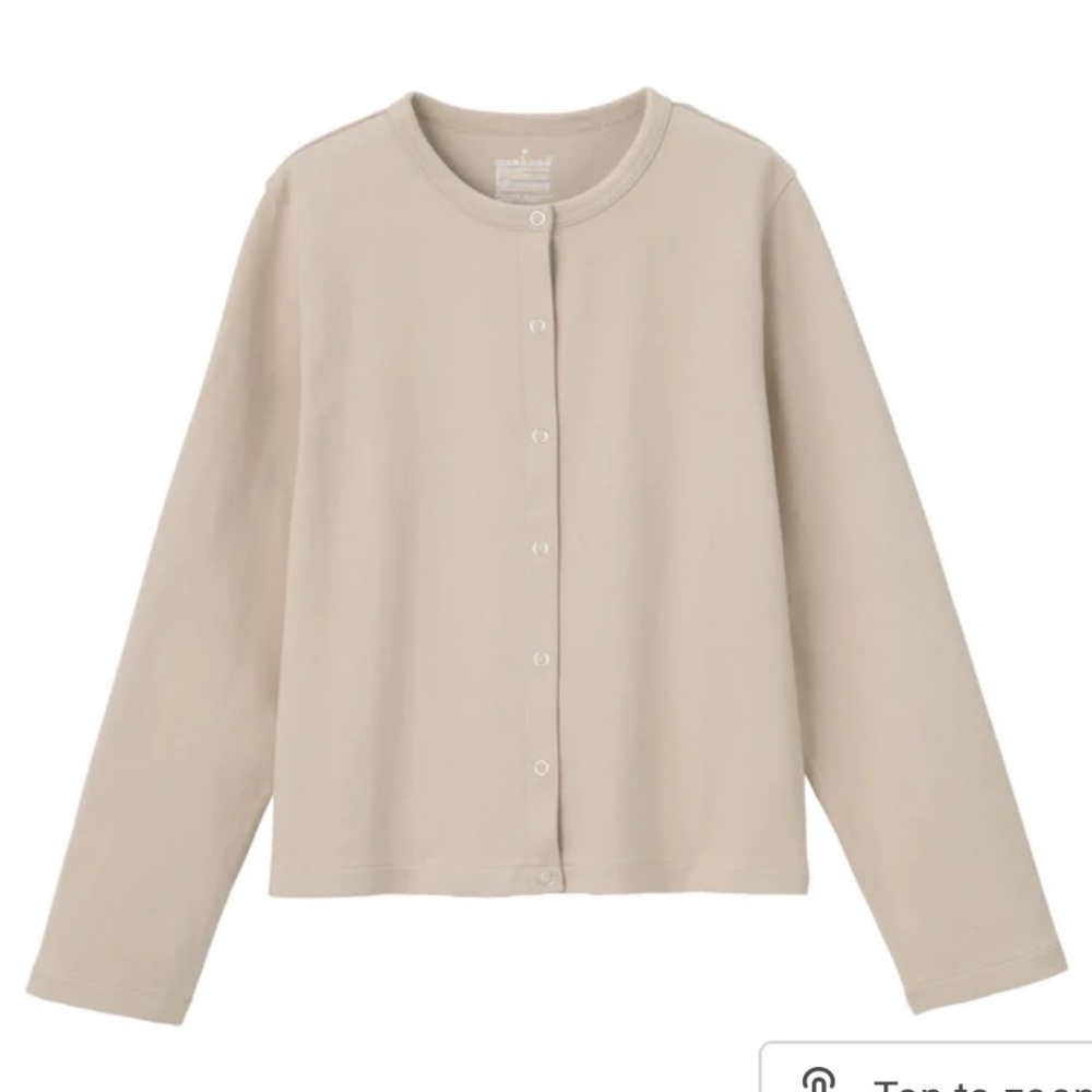 Three Muji Snap Jersey Cardigans Button Front